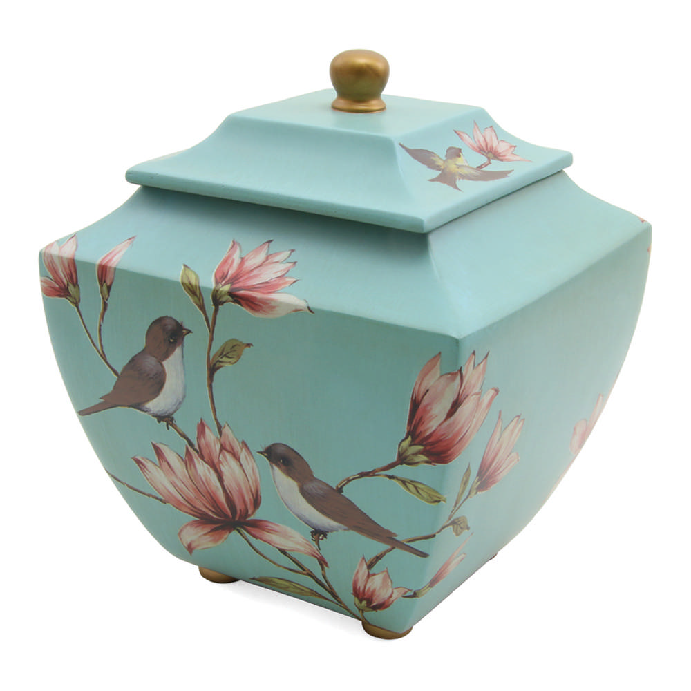 Magnolia Lovebirds, Full Size Urn