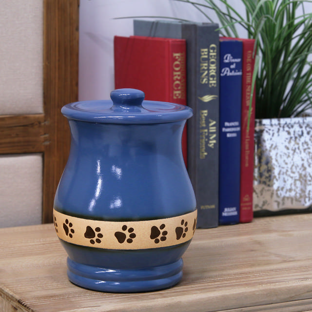 Blue Friendship Pet Urn, Extra Small
