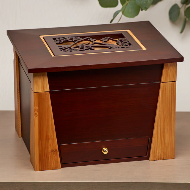 Craftsman Style Memory Chest with Cardinals
