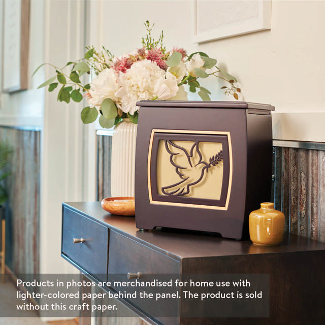 Modern Urn with Dove