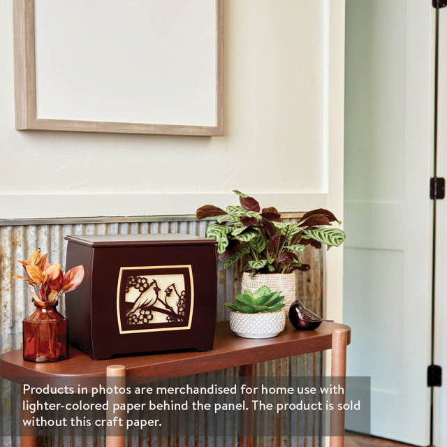 Modern Companion Urn with Cardinals