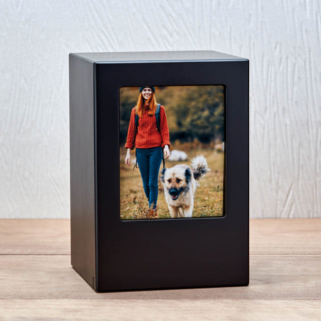 Photo Urn Black, Full Size Urn