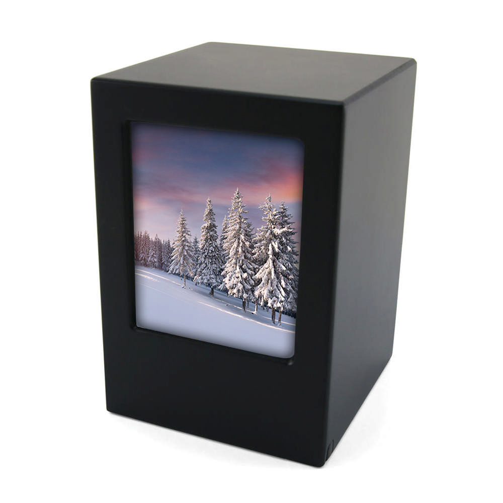 Photo Urn Black, Full Size Urn