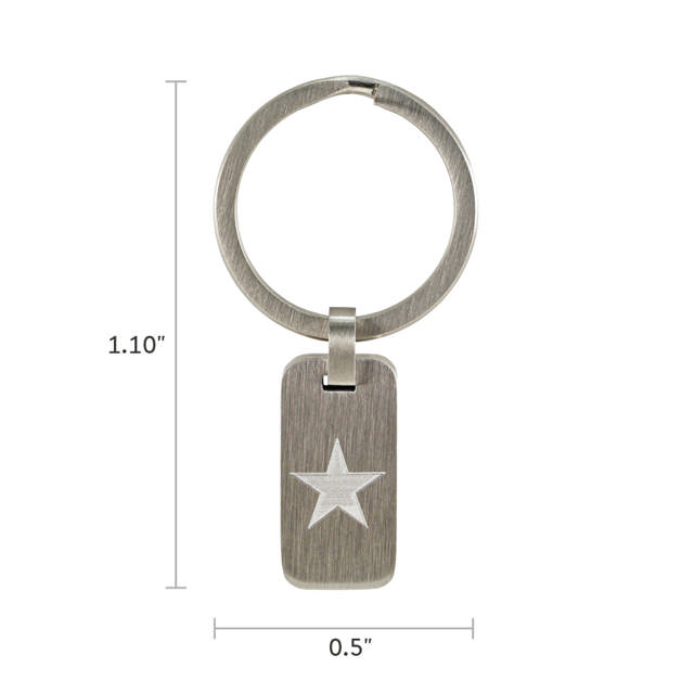 Pewter Key Chain Star