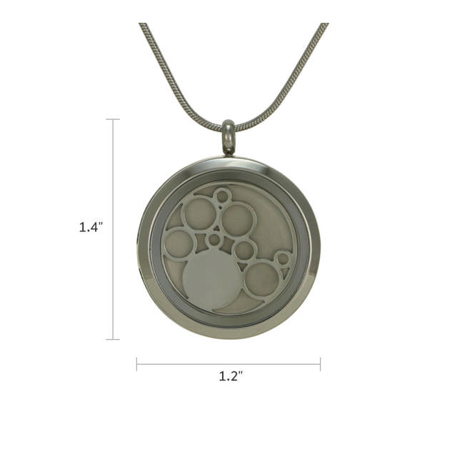 Pewter Round Hinged Circles Pendant