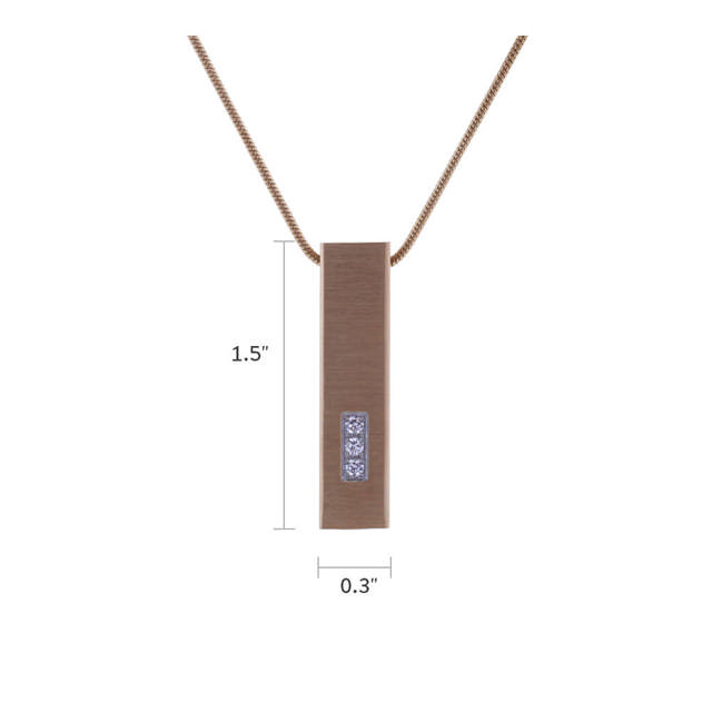 Rose Pillar w/cubic zirconias