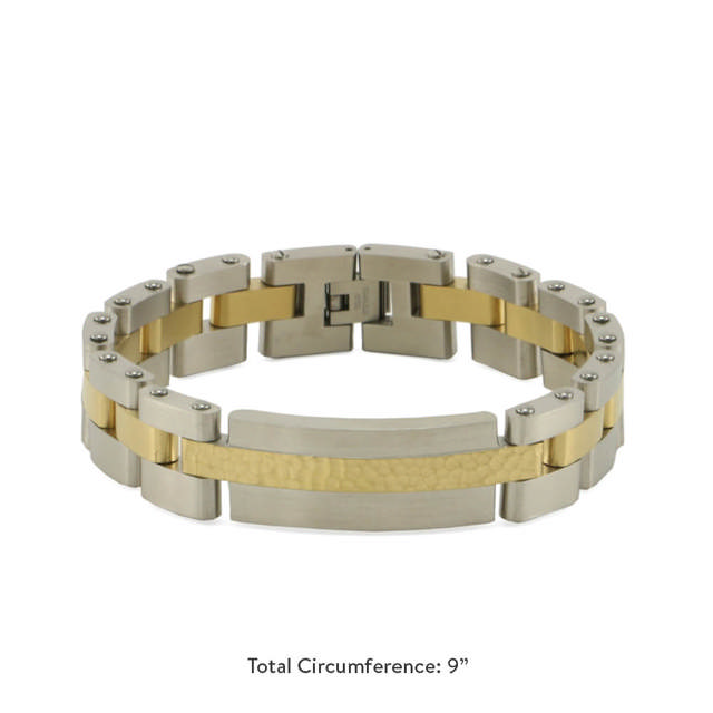 Pewter/Bronze Cable Link Bracelet