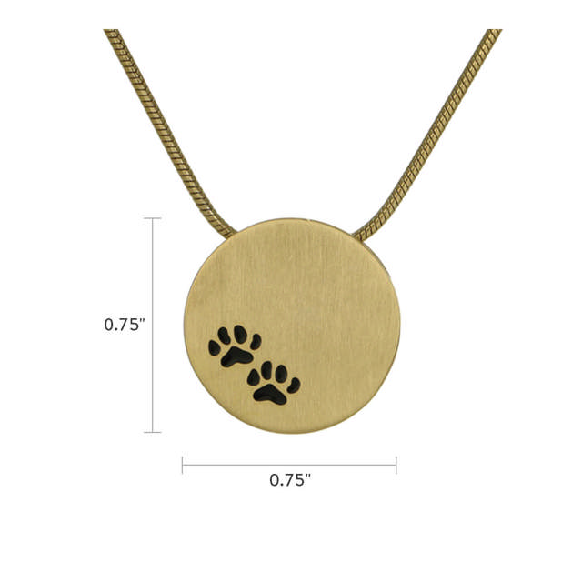 Bronze Round w/paws