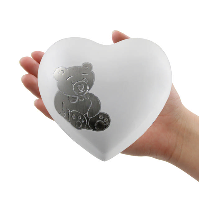 Teddy Bear Heart Urn
